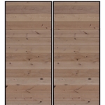 GlassCraft, Model: Horizontal Iron Plank Barn Door-2