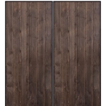 GlassCraft, Model: Vertical Iron Plank Barn Door-2