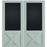 GlassCraft, Model: MDF 3/4 Panel Blackboard with Crossbuck Barn Door-2