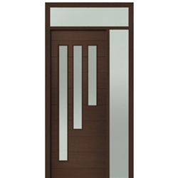 8'0 Wide Full Lite Fiberglass Patio Prehung Double Door Unit with  Sidelites - Door Clearance Center
