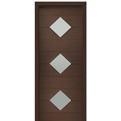 DSA Doors, Model: Flores 3-Lite-Diamond 8/0 E-01