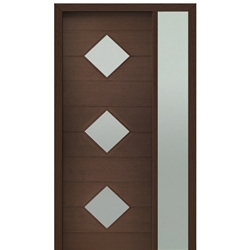 DSA Doors, Model: Flores 3-Lite-Diamond 8/0 E-01-1SL