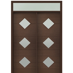 DSA Doors, Model: Flores 3-Lite-Diamond 8/0 E-04-T