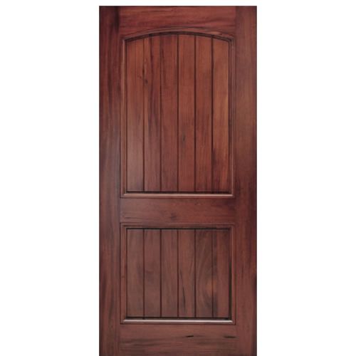 MAI Doors A79P-1 Arched 2-Panel V-Groove Design Square Top Exterior 