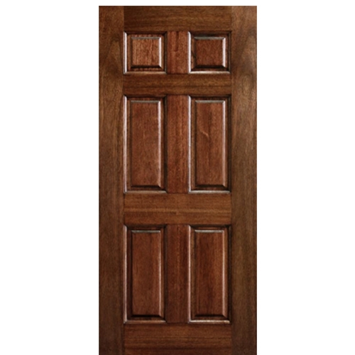 6 Panel Raised Red Oak Traditional Stain Grade Solid Core Interior Doors -  Slabs