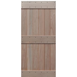 GlassCraft, Model: Mid Rail Plank Barn Door