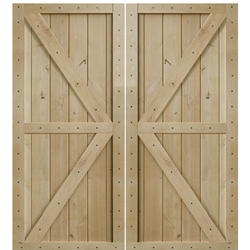 GlassCraft, Model: Double Z Two Panel Barn Door-2