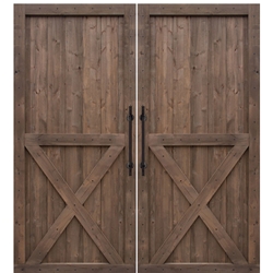GlassCraft, Model: X Two Panel Barn Door-2