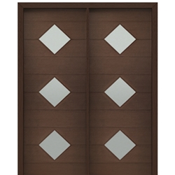 DSA Doors, Model: Flores 3-Lite-Diamond 8/0 E-04