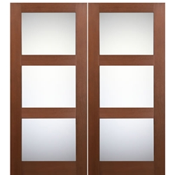 Hoelscher, Model: Contemporary 3-Lite Fiberglass Entry Double Door