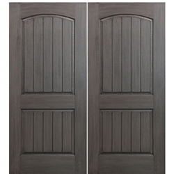 2-Panel Arch V-Groove-FG-2 72"x80" Double Door