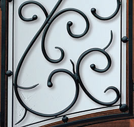 Detail photo of Bellagio wrought iron grille