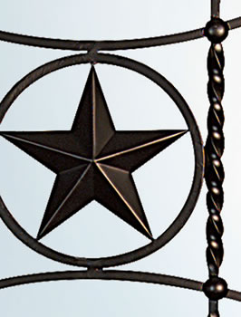Detail photo of Texan wrought iron grille