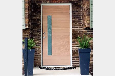 Wood modern entry door