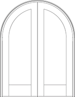 Arched Top Double Doors